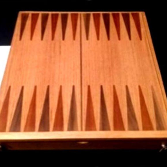 Wooden Checkers, Backgammon & Poker Set - Picture 5 of 11